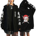 Demon Slayer Hoodie Zip Up Jacket Men Women Anime Print Kamado Nezuko Streetwear Casual Sweatshirt Cosplay Autum winter Y2k Top